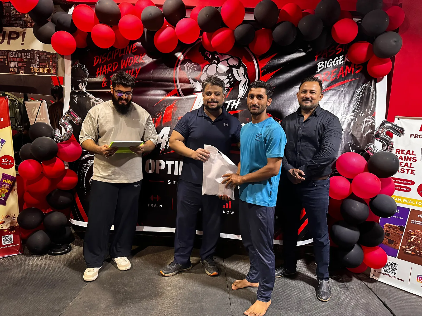 Prize handover